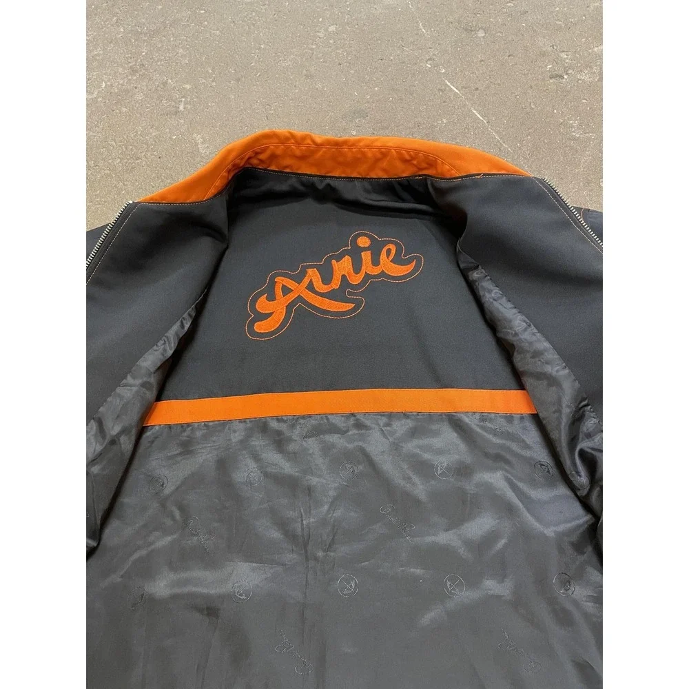 Vintage Arnold Palmer Sports 95 Jacket Mens 48 Orange Black Golf Windbreaker 90s